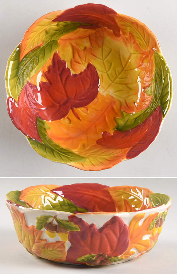 Harvest (Embossed) Soup/Cereal Bowl by Temp-Tations-1