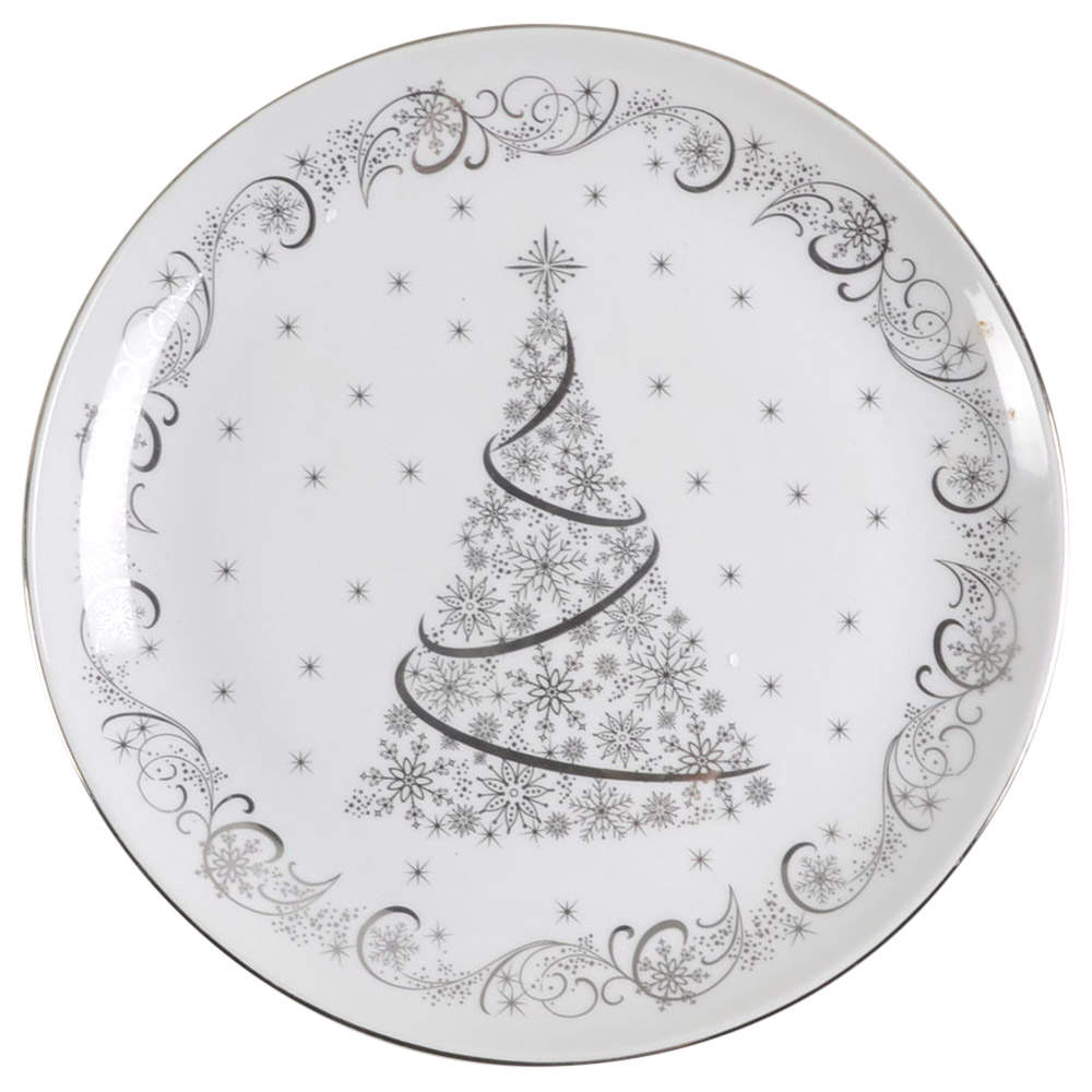 Metallic Christmas Eve Dinner Plate by Temp-Tations-1