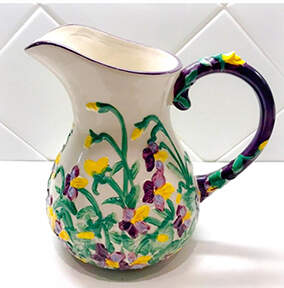 Figural Floral Violet 64 Oz Pitcher (For Bowl Set) by Temp-Tations-1