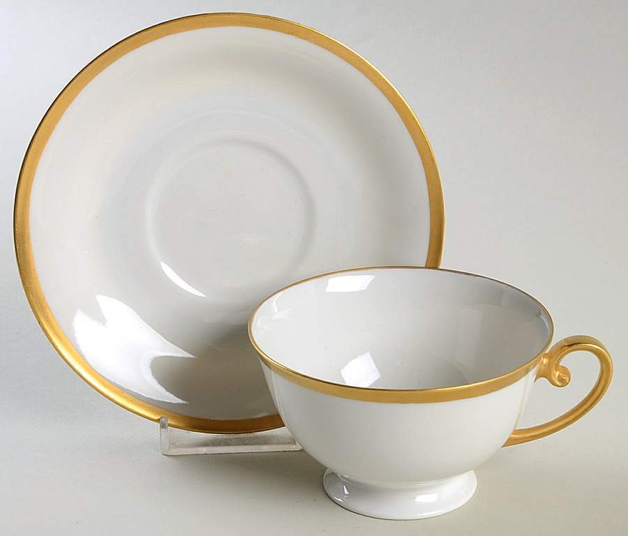 TIR888 Footed Cup & Saucer Set by Tirschenreuth-1