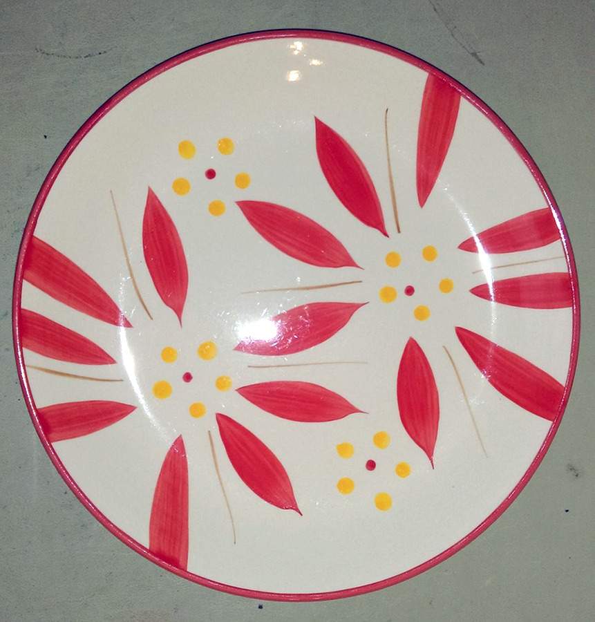 Old World Red Coupe Dinner Plate by Temp-Tations-1