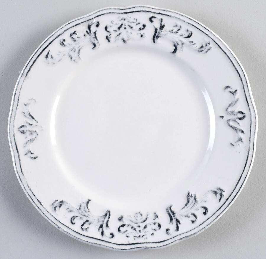 Athens Black Salad Plate by Thomson-1