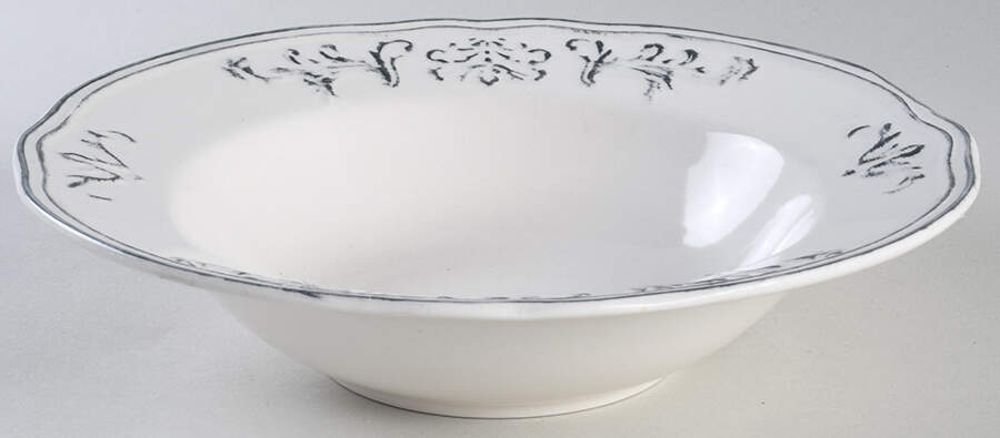 Athens Black Large Rim Soup Bowl by Thomson-1