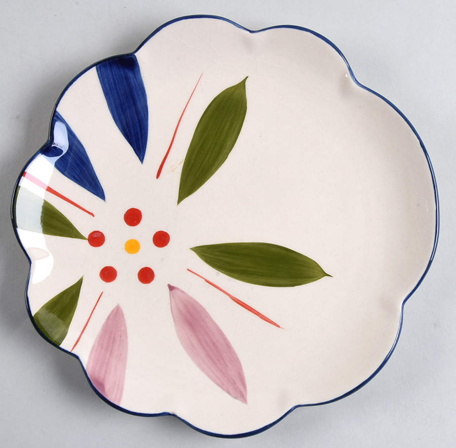 Old World Confetti Scalloped Salad Plate by Temp-Tations-1