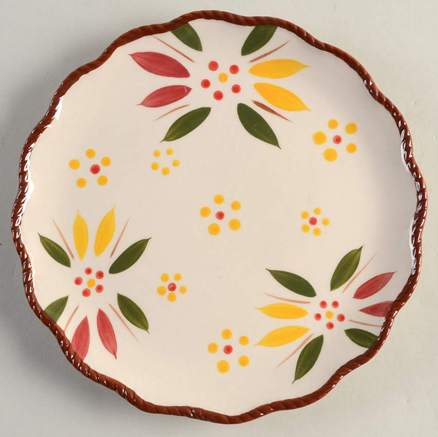 Old World Fallfetti Scalloped Salad Plate by Temp-Tations-1
