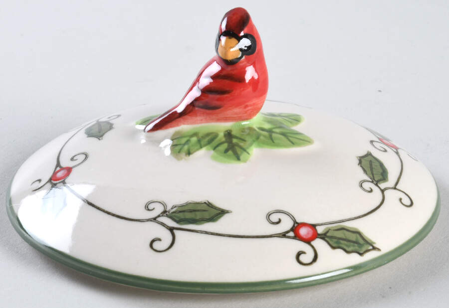 Cardinal Lid for Covered Soup Bowl by Temp-Tations-1