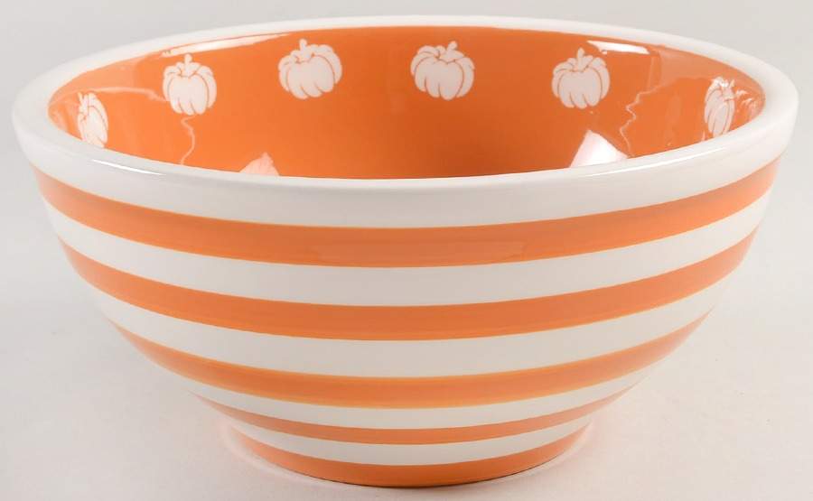 Pumpkin 9" Round Serving Bowl by Terramoto-1