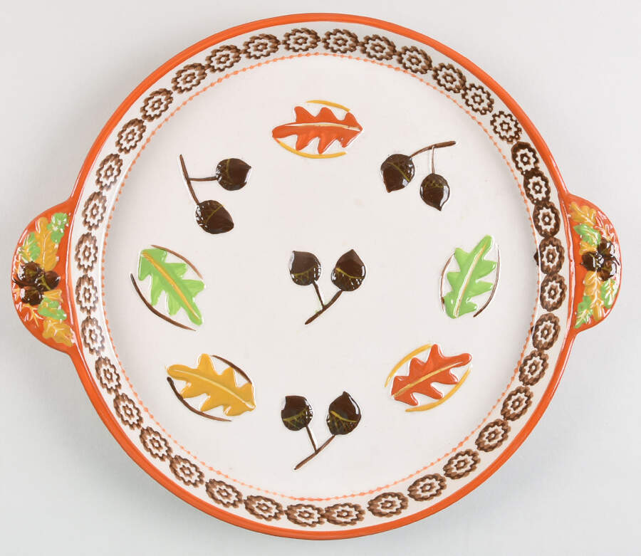 Harvest 14" Handled Chop Plate (Round Platter) by Temp-Tations-1