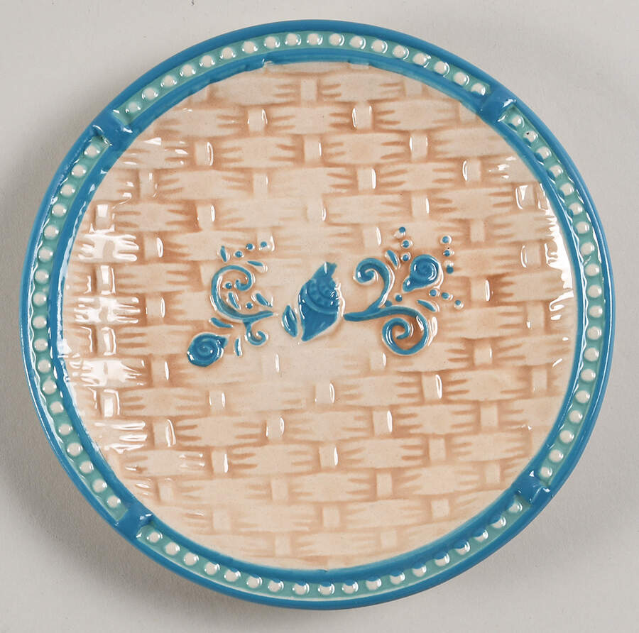 Floral Lace Basketweave Summer Bread & Butter Plate by Temp-Tations-1