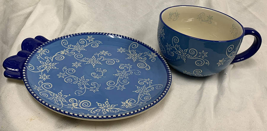 Floral Lace Winter Soup Mug & Sandwich Set by Temp-Tations-1