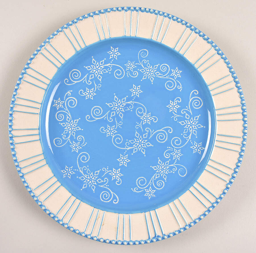 Floral Lace Winter Dinner Plate by Temp-Tations-1