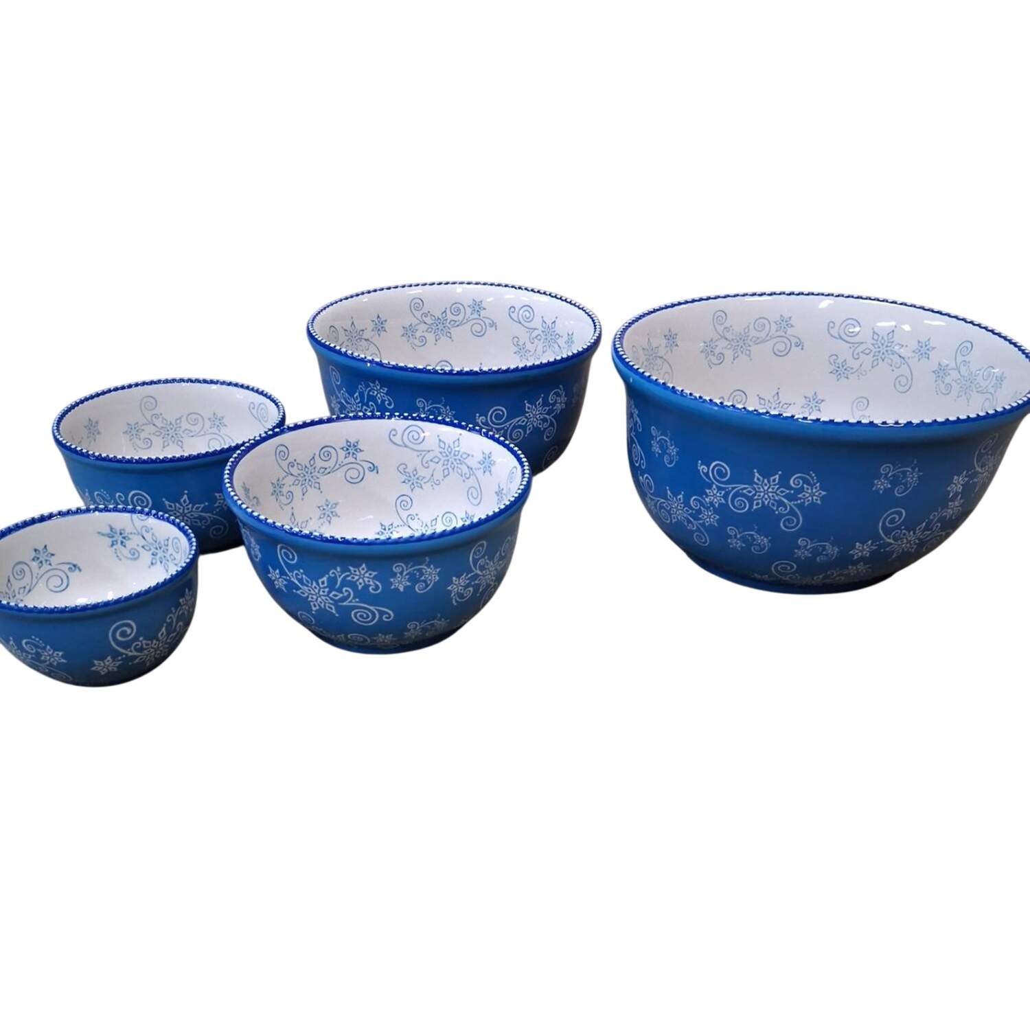Floral Lace Winter 8" Mixing Bowl by Temp-Tations-1