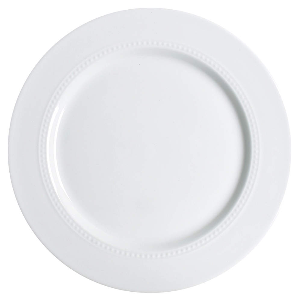 Beaded Cream Dinner Plate by Threshold-1