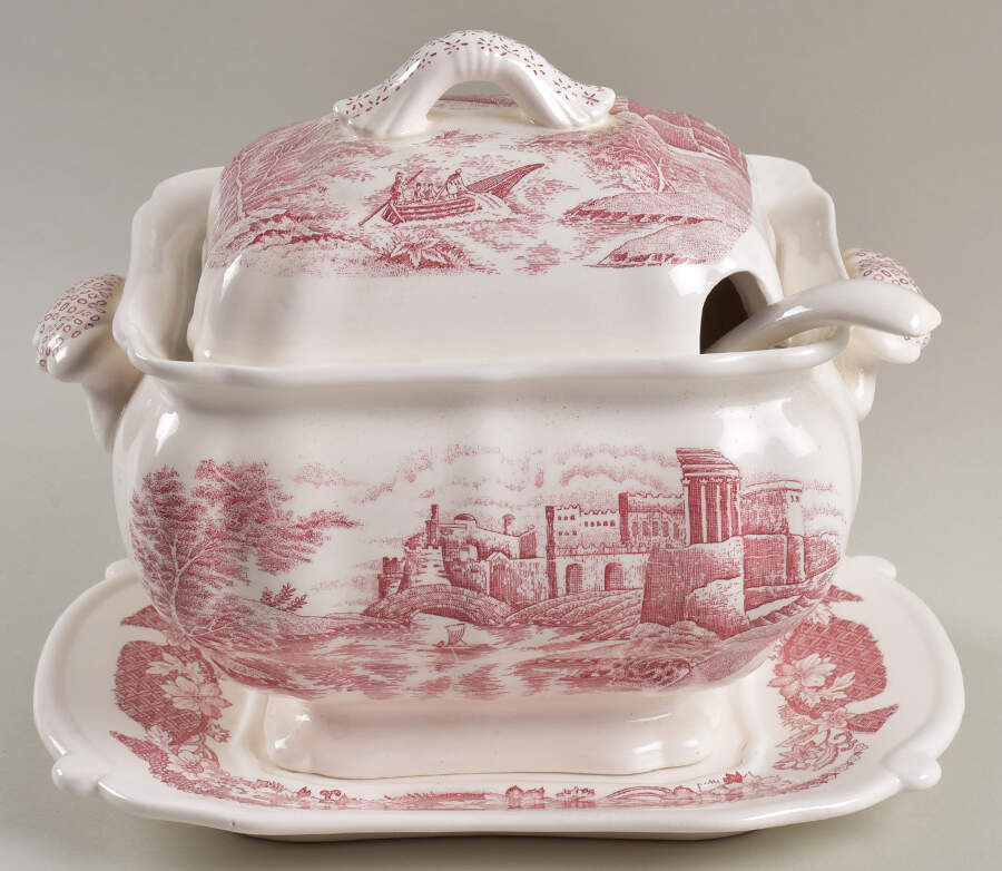 TRR5 Tureen & Lid w/Ladle & Underplate by Trimont (Japan)-1