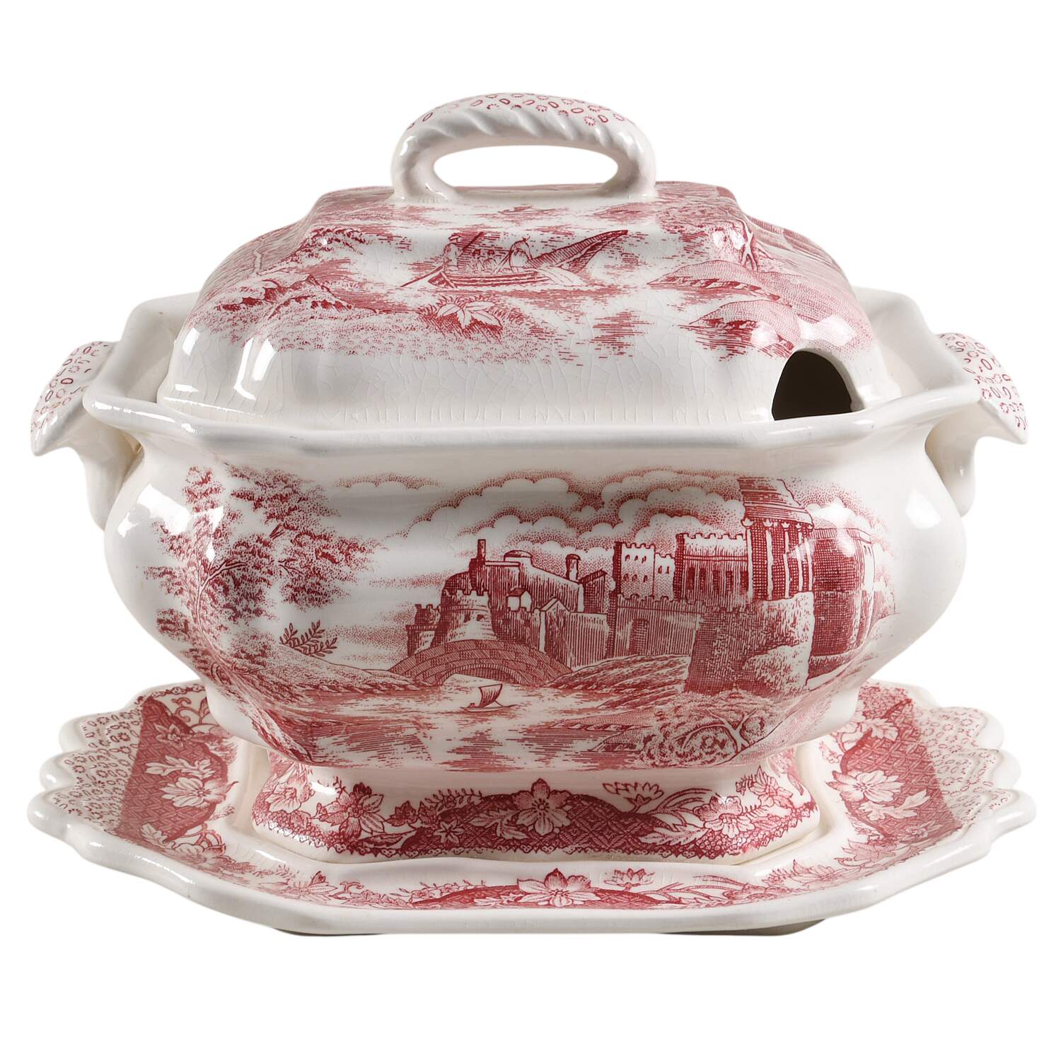 TRR5 Small Tureen w/Lid & Underplate by Trimont (Japan)-1