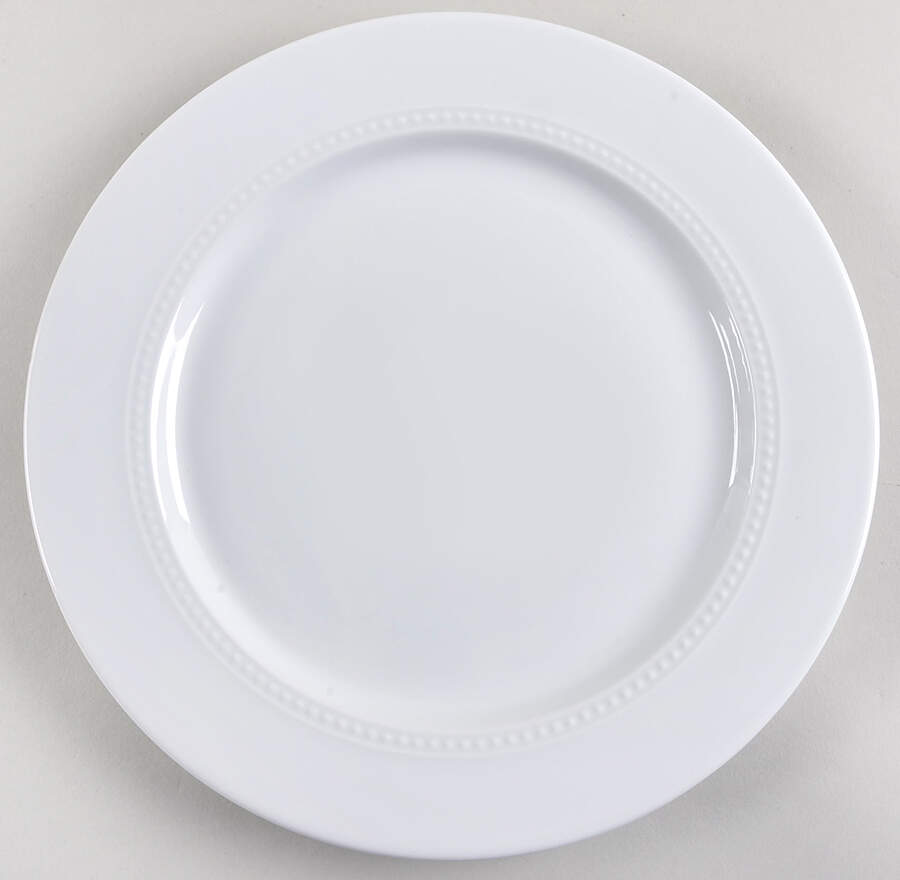 Beaded White Dinner Plate by Threshold-1