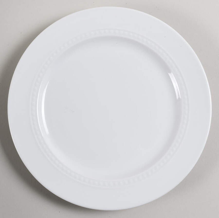 Beaded White Salad Plate by Threshold-1