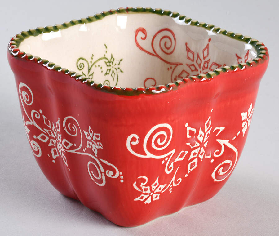 Floral Lace-Festive Square Ramekin by Temp-Tations-1