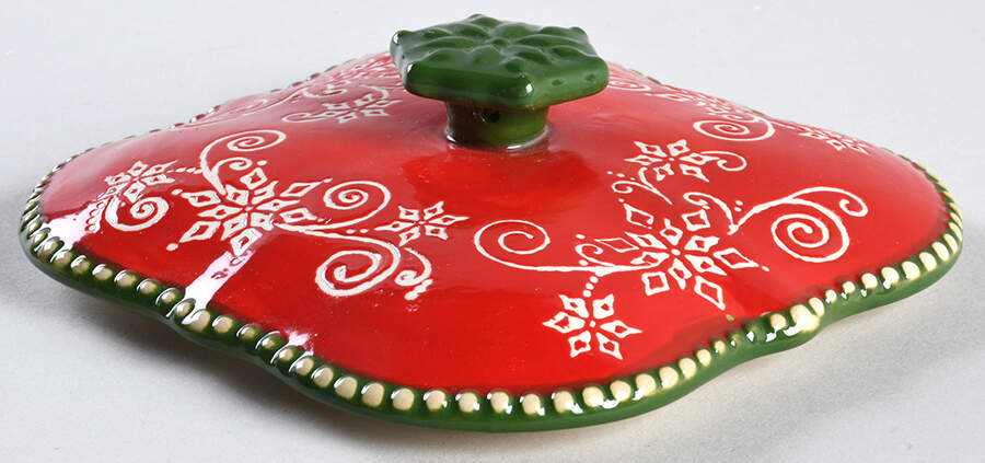 Floral Lace-Festive Lid for Square Ramekin by Temp-Tations-1