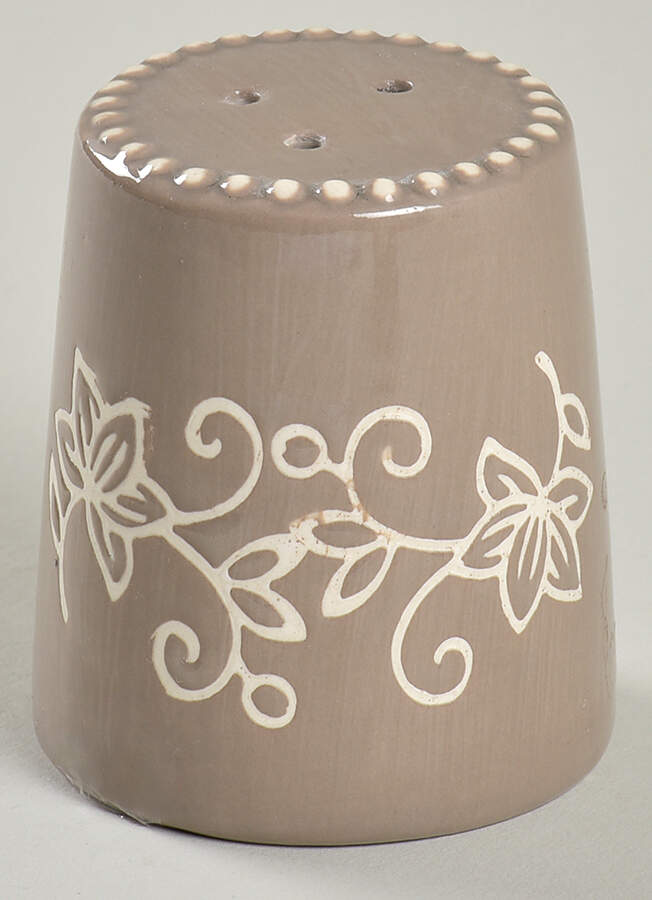 Floral Lace Taupe Pepper Shaker (Centertaining Lazy Susan Set) by Temp-Tations-1