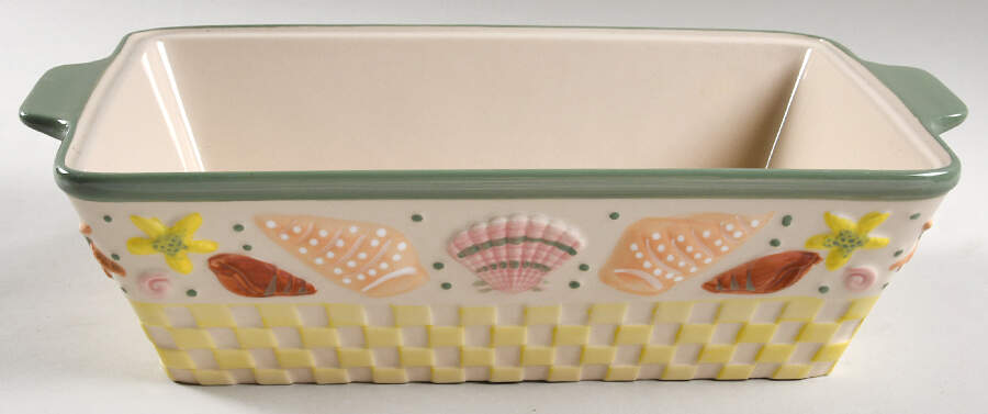 Summer Shells 2 Quart Rectangular Handled Covered Baker No Lid by Temp-Tations-1