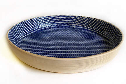 Cobalt 13" Round Tray by Terrafirma-1