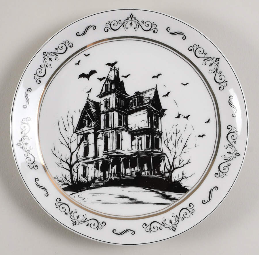 Haunted Houses Canape Plate by Ten Strawberry Street-1