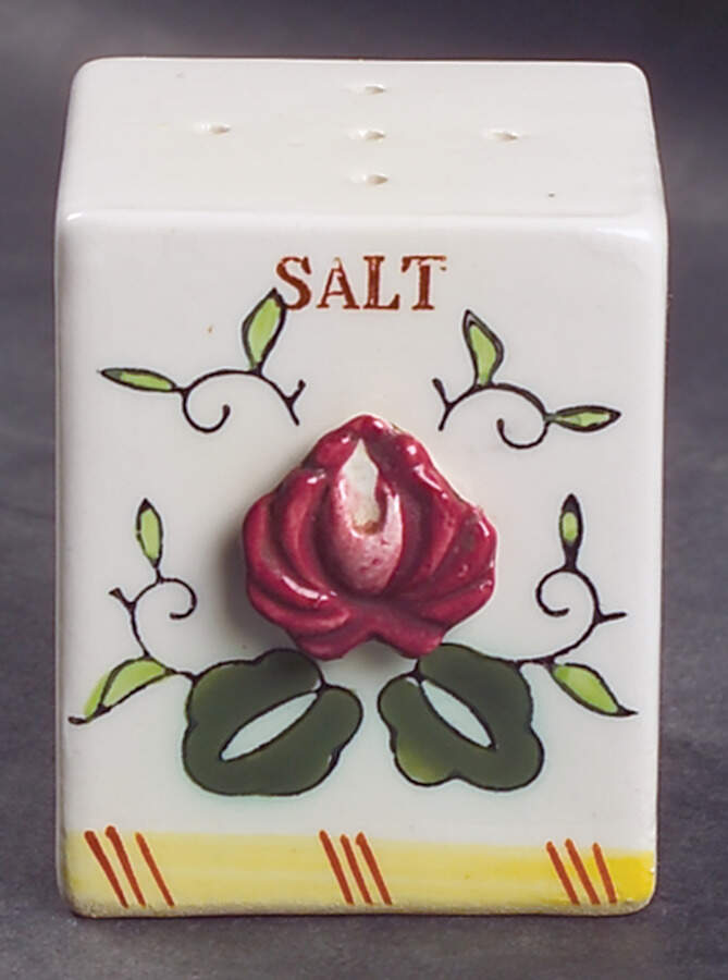 Early Provincial Cube Salt Shaker by Ucagco-1