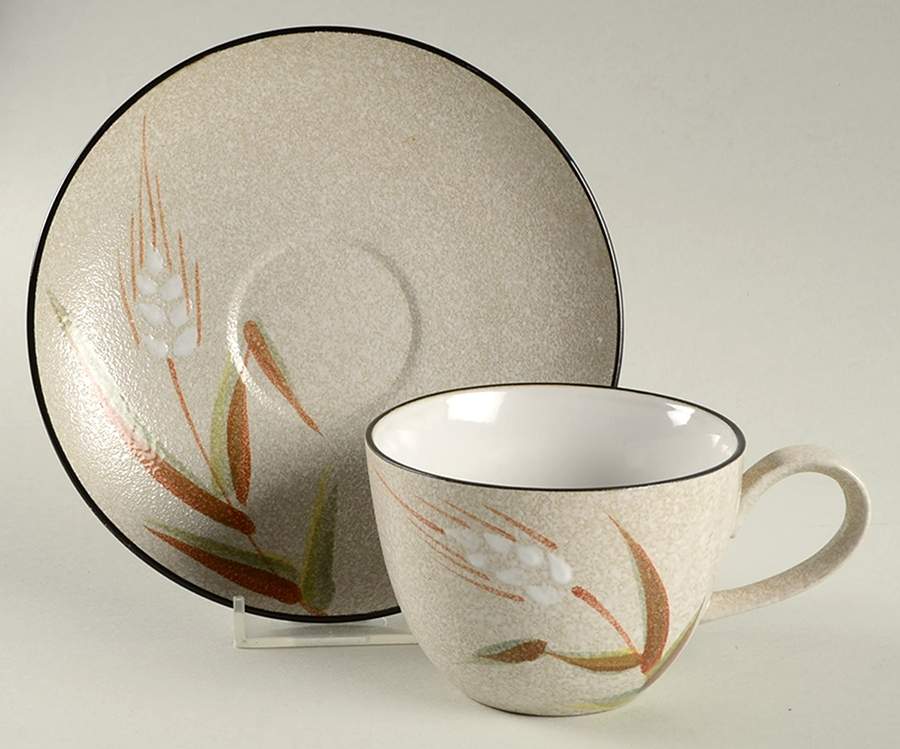 Wild Rice Flat Cup & Saucer Set by Ucagco-1