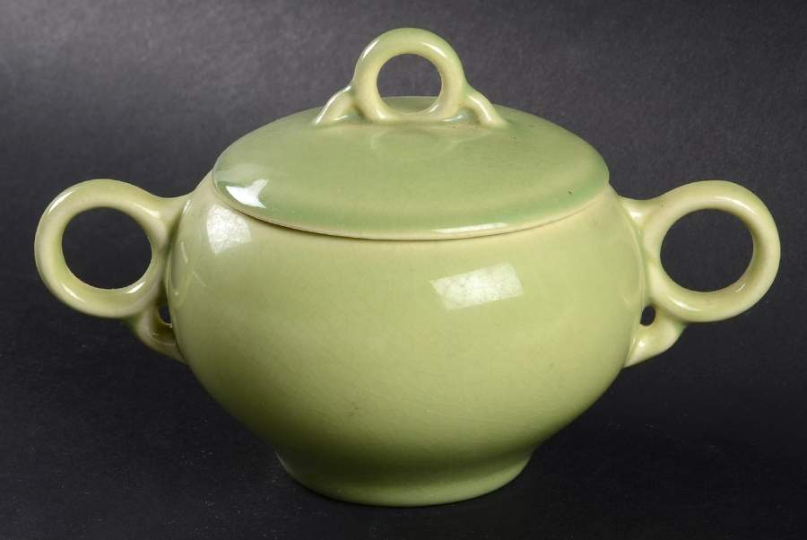 Ballerina Jade Green Sugar Bowl & Lid by Universal-1