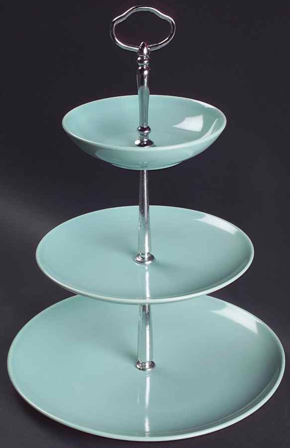 Ballerina Turquoise 3-Tiered Serving Tray (DP, SP, FR) by Universal-1
