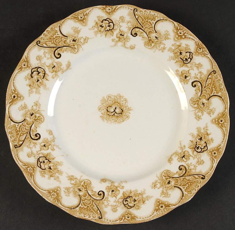 Victoria Tan Salad Plate by Upper Hanley-1