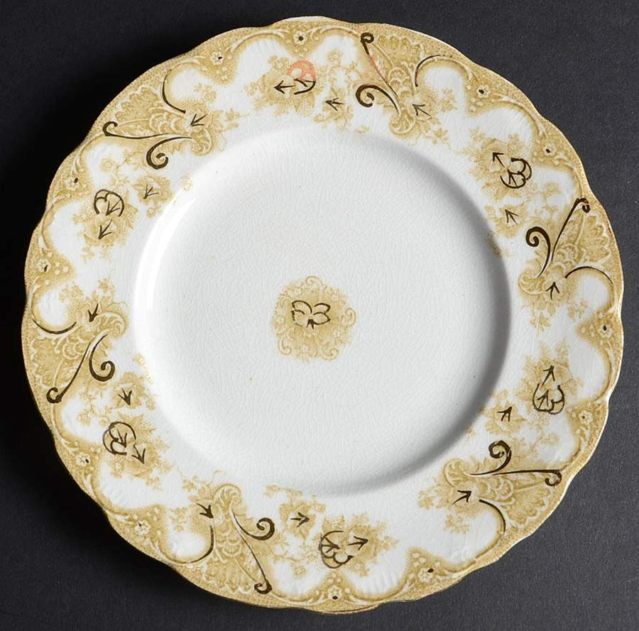 Victoria Tan Dessert/Pie Plate by Upper Hanley-1