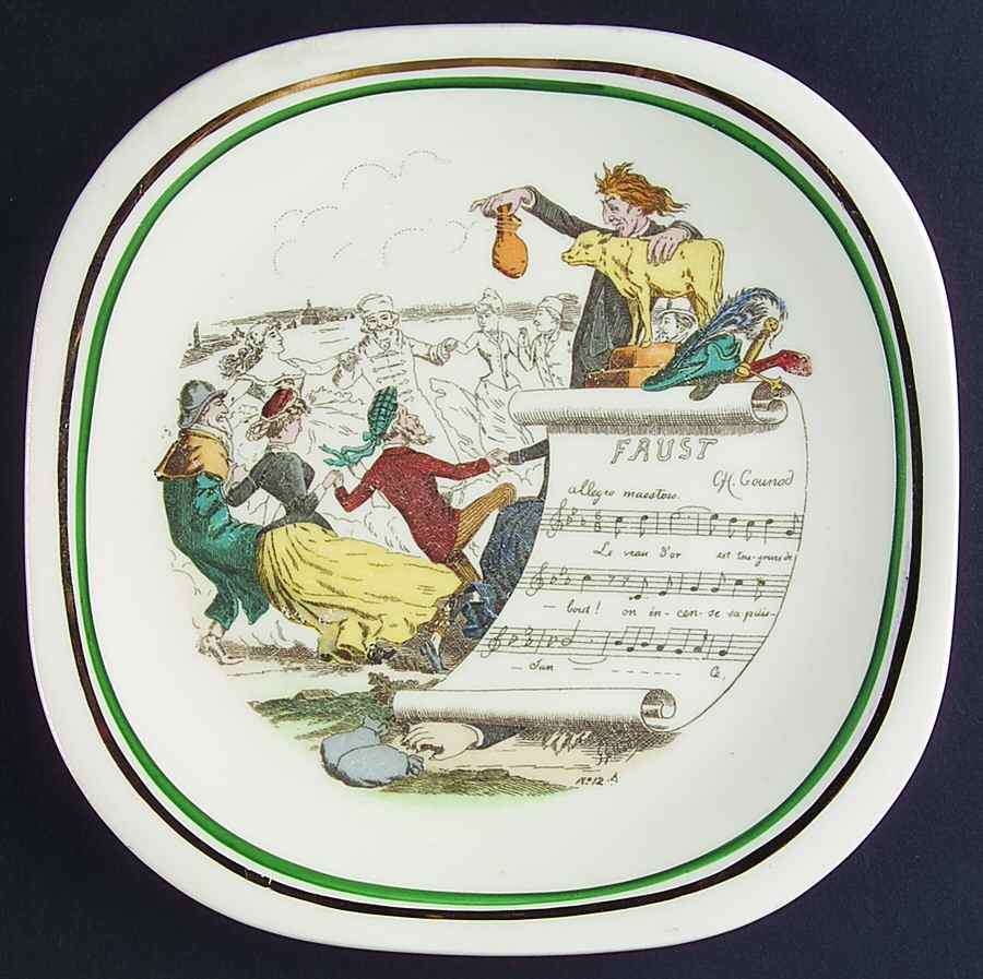 French Opera Reproductions Square Bread & Butter Plate by Ucagco-1