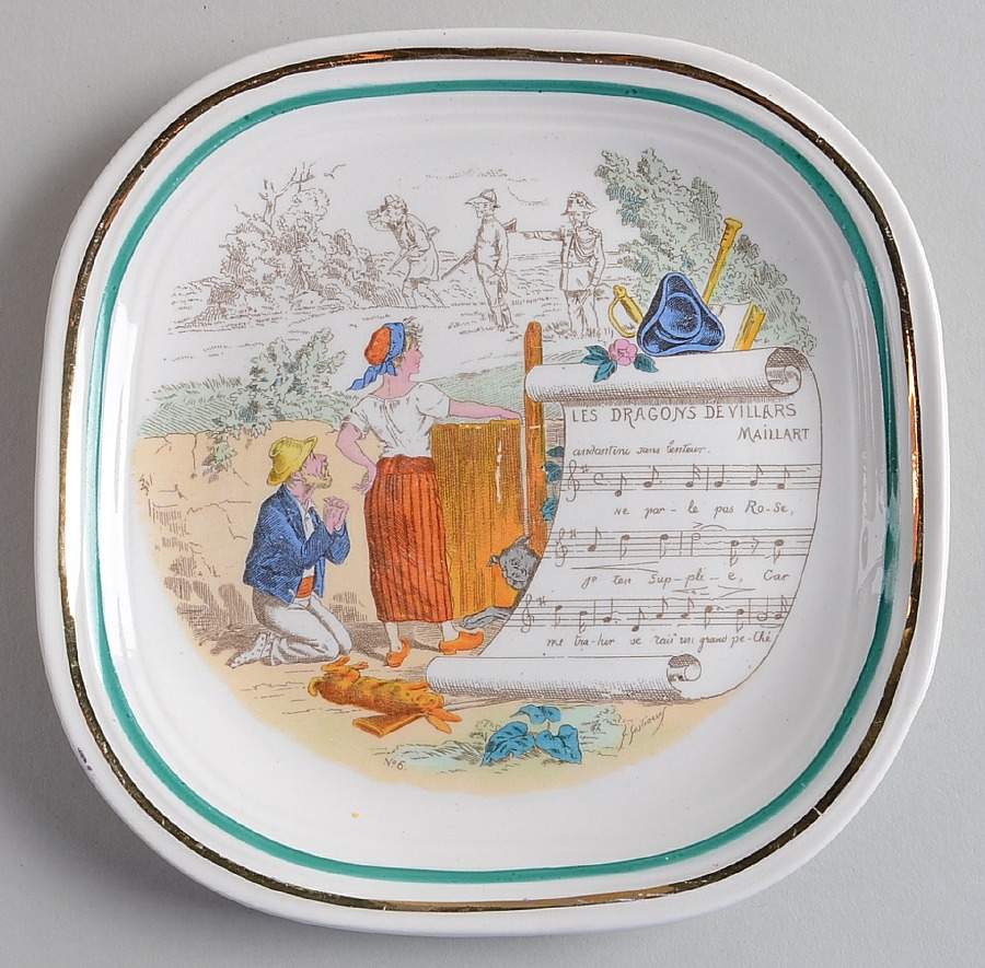 French Opera Reproductions Square Bread & Butter Plate by Ucagco-1