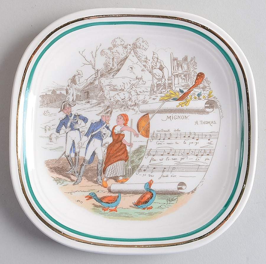 French Opera Reproductions Square Bread & Butter Plate by Ucagco-1