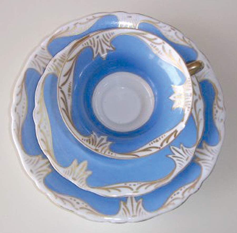 UNZ4 Footed Cup & Saucer Set by Unger & Schilde (Roschutz)-1
