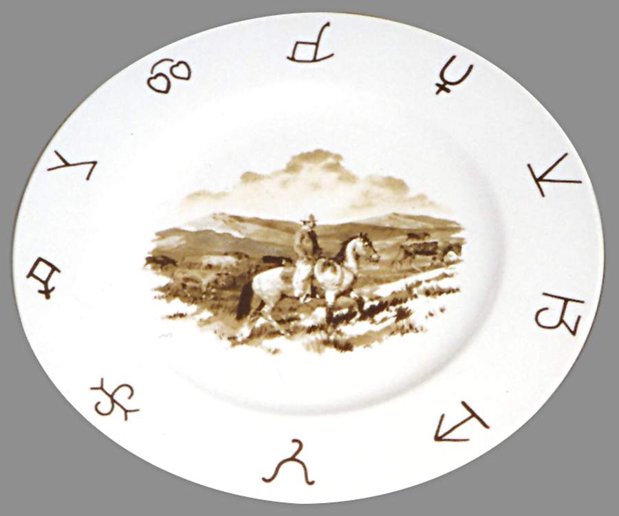 Point Rider Dinner Plate by C E Corey-1