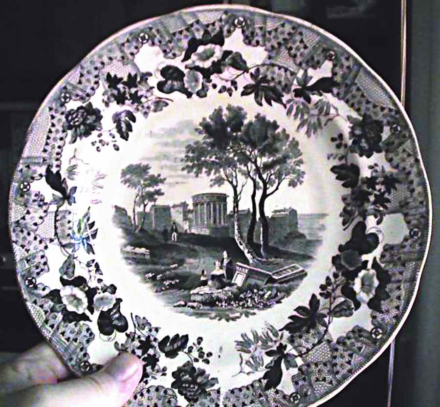 European Scenery Salad Plate by Enoch Wood & Sons-1