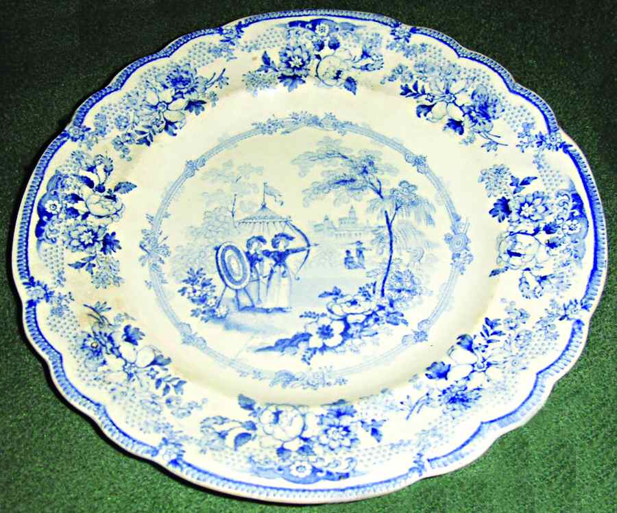 Archery Blue Salad Plate by Enoch Wood & Sons-1