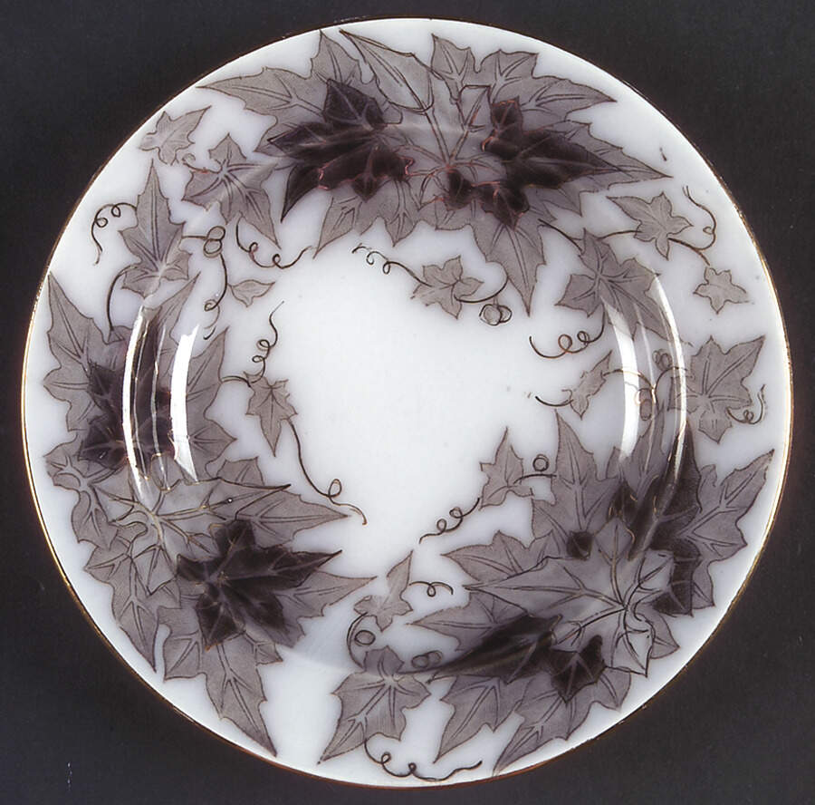 Bryonia Black and Gray Bread & Butter Plate by Utzschneider-1