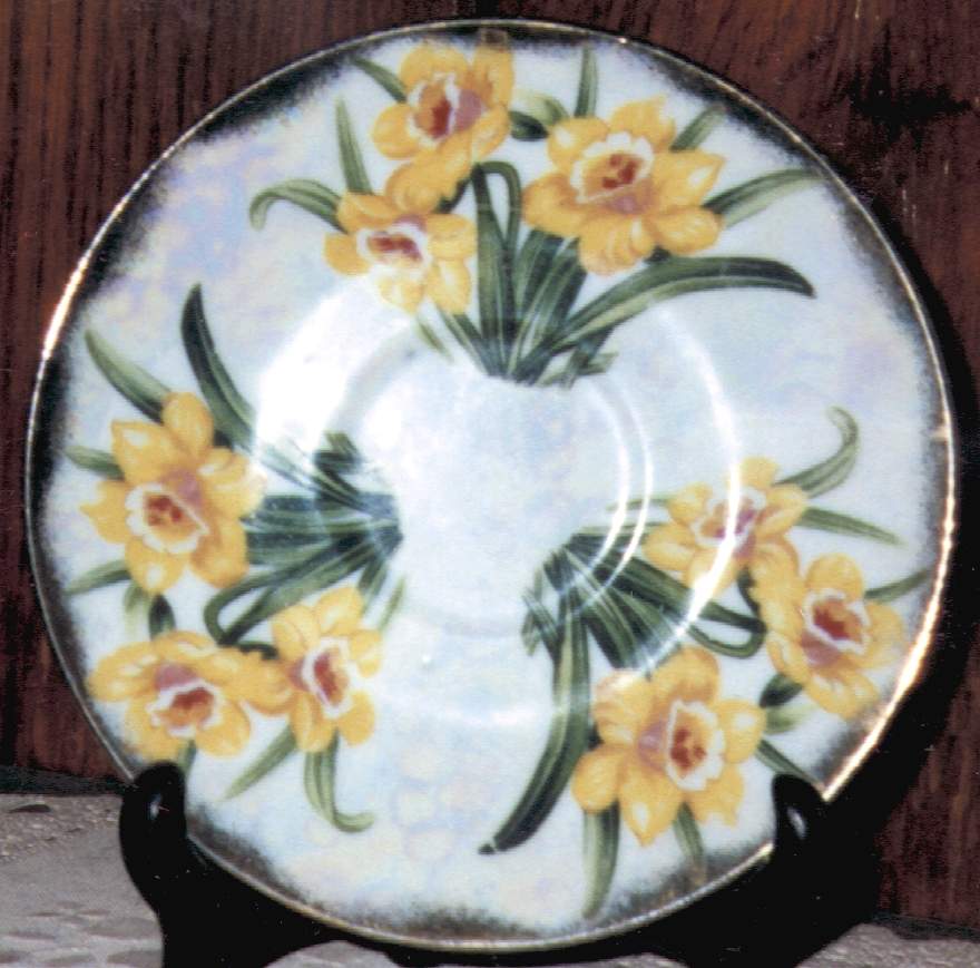 Flower of the Month Saucer for Footed Cup by Ucagco-1