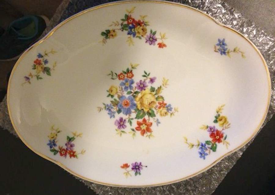 UNE2 12" Oval Serving Platter by Union Porcelaniere-1