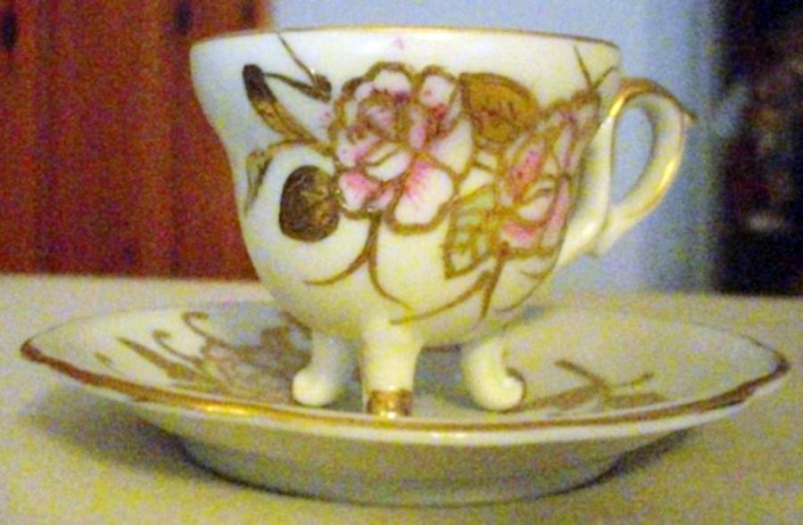 7308A Footed Demitasse Cup & Saucer Set by Arnart-1