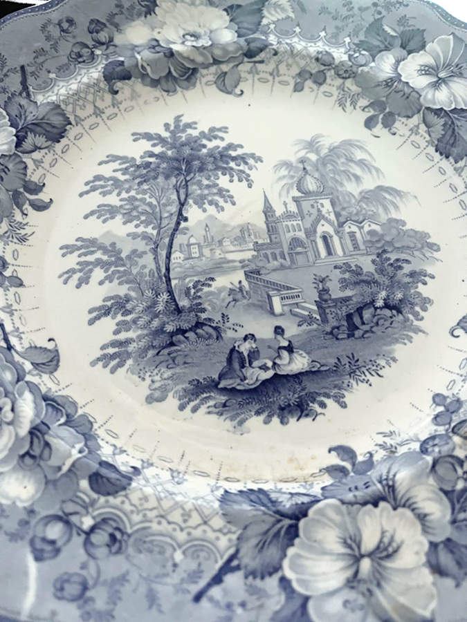 Polish Views Blue Dinner Plate by George Phillips-1