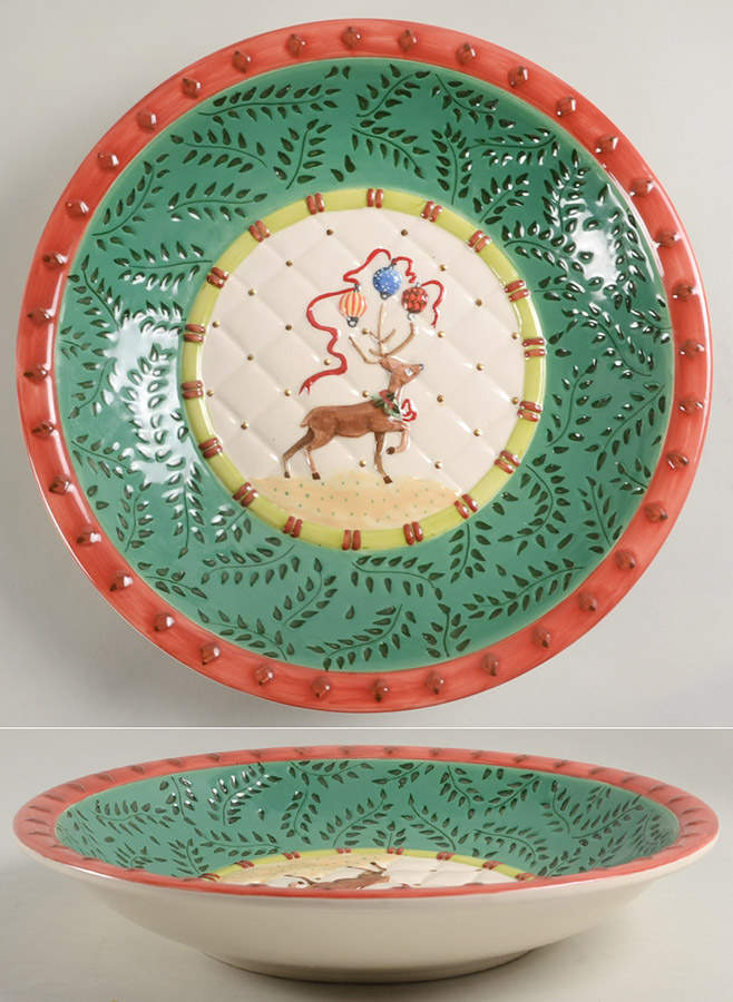 TJI1 13" Pasta Serving Bowl by Three Jays Imports-1