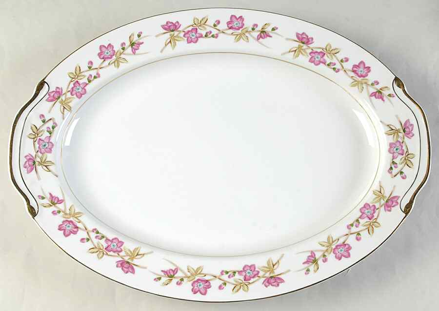 Briar Rose 16" Oval Serving Platter by Valmont-1