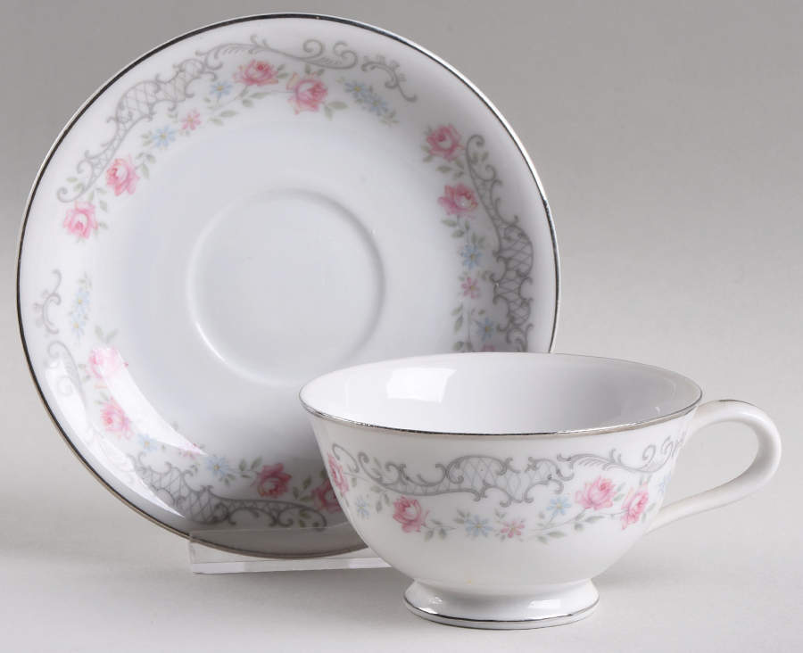 Melody Footed Cup & Saucer Set by Valmont-1