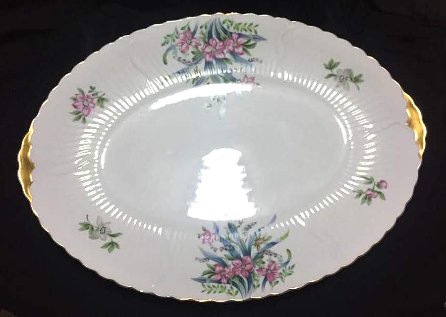Gayety 16" Oval Serving Platter by Victorian (Japan)-1