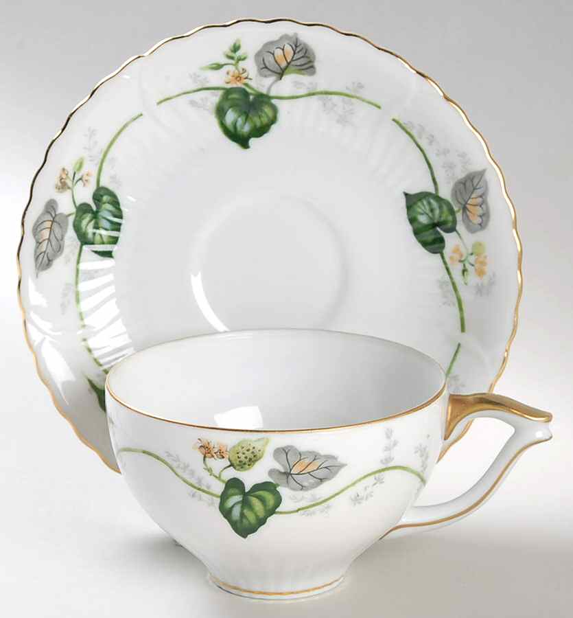 Granada Flat Cup & Saucer Set by Victorian (Japan)-1